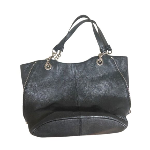 Vince Camuto - Dara, Hobo Style Bag, Genuine Black Leather Handbag, Light Weight - Picture 12 of 16